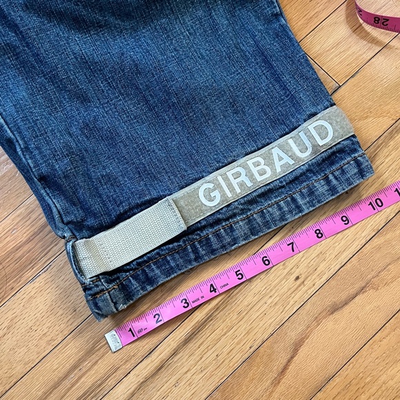 VTG Girbaud Shuttle Tape Straps Jeans Spellout Y2K 90s Silver Baggy Loose Wide - Picture 12 of 12